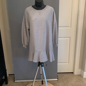 Flounced Sweatshirt Dress
